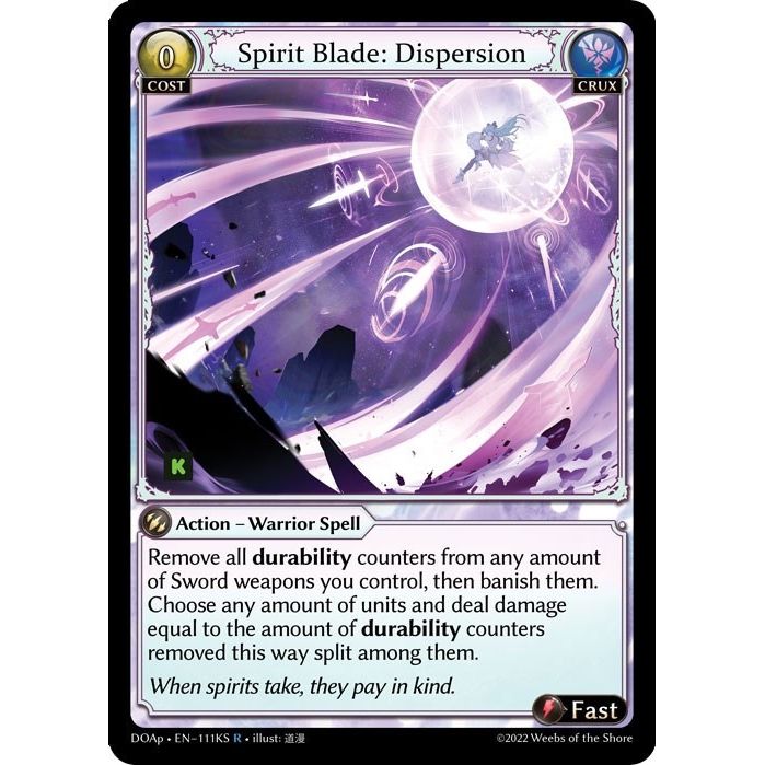 Image for Spirit Blade: Dispersion (KS) (111KS) (DOAp) - Grand Archive TCG
