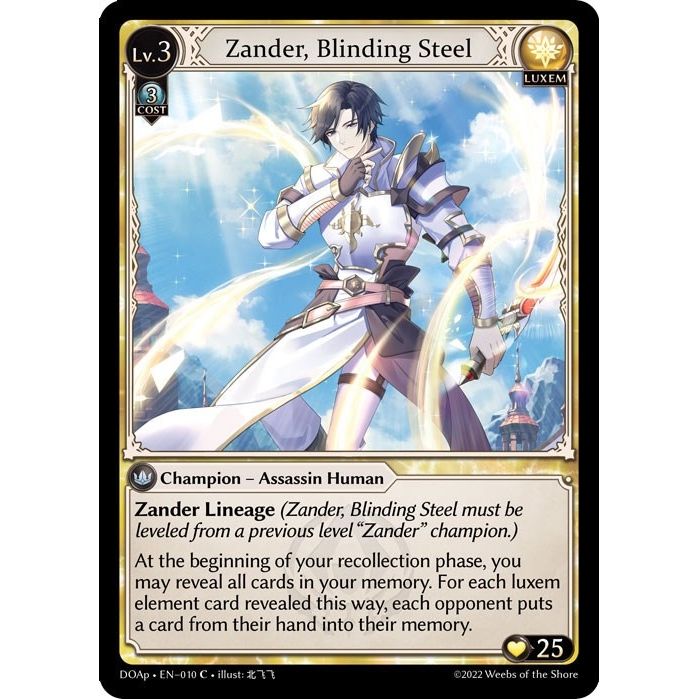 Image for Zander, Blinding Steel (010) (DOAp) - Grand Archive TCG