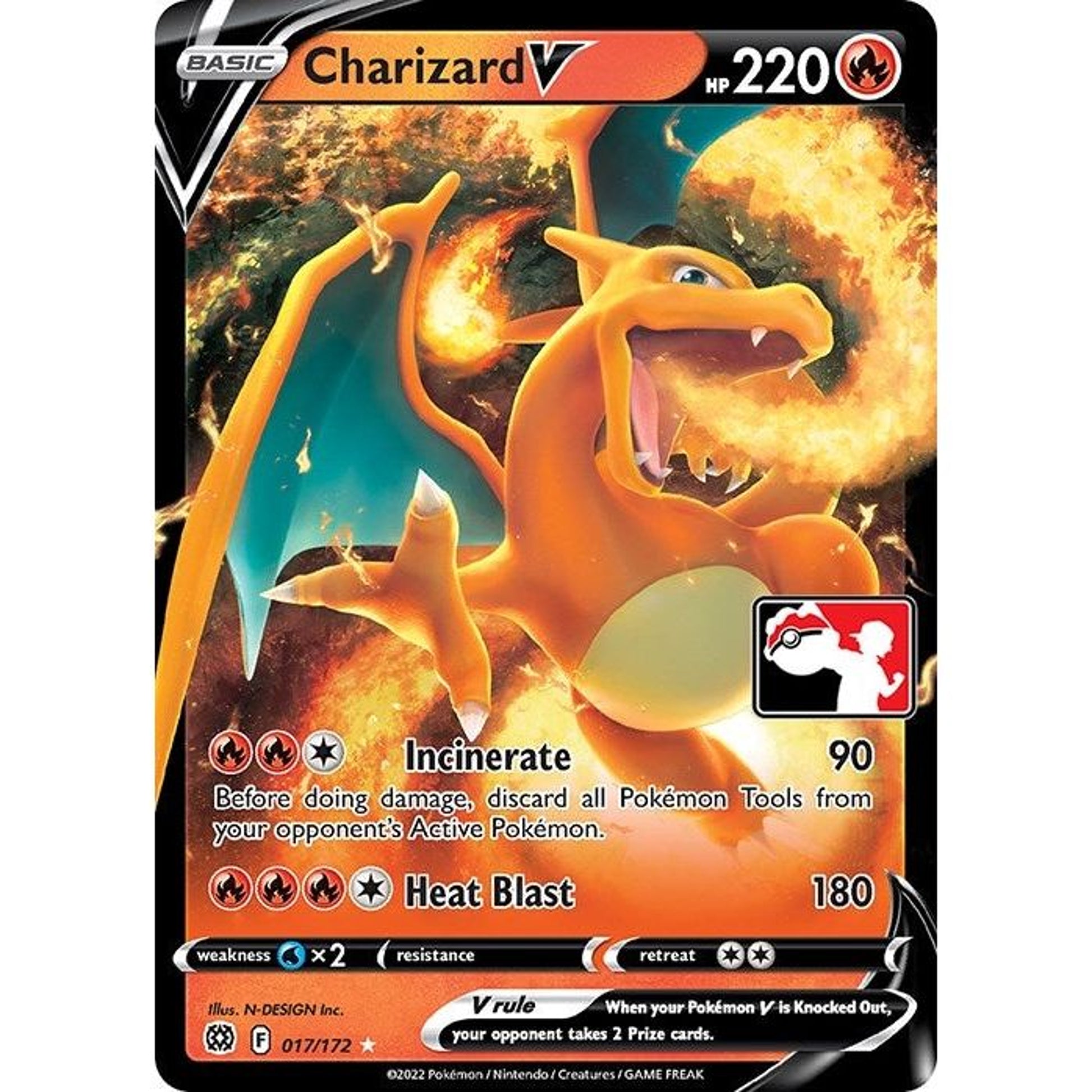 Image for Charizard V (Prize Pack Series 2) (017/172) - Pokemon