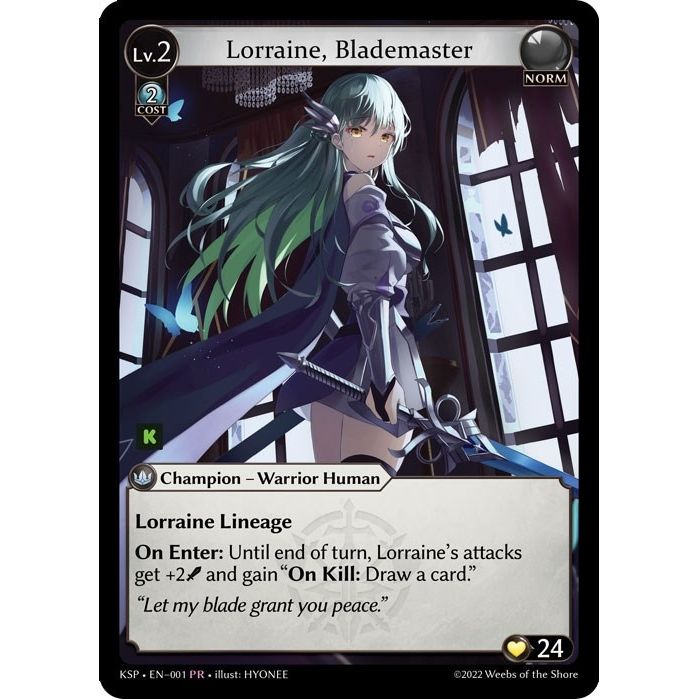 Image for Lorraine, Blademaster (001) (KSP) - Grand Archive TCG
