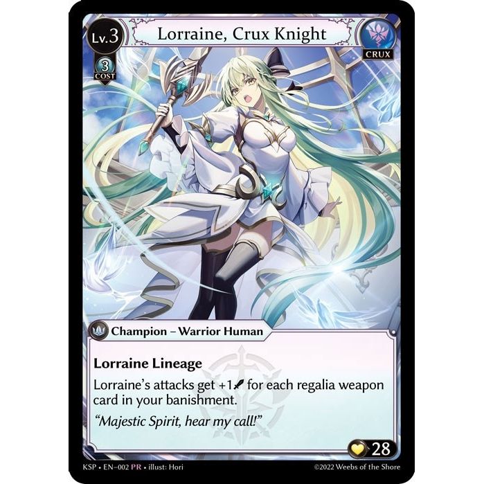 Image for Lorraine, Crux Knight (002) (KSP) - Grand Archive TCG
