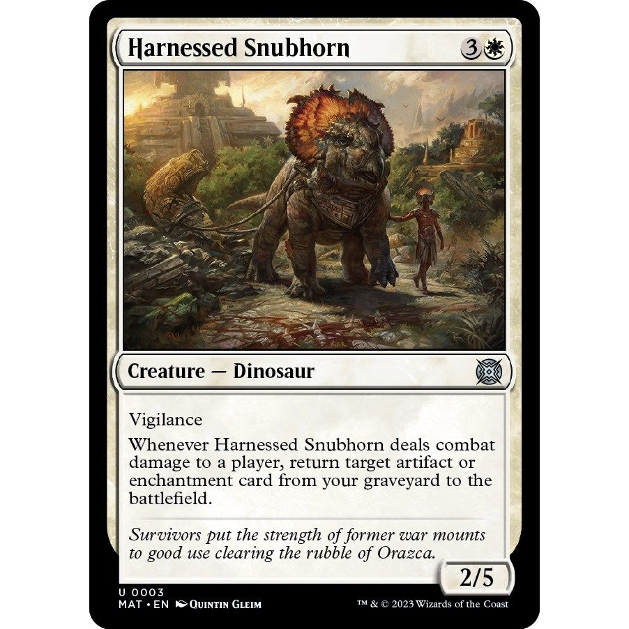 Image for Harnessed Snubhorn (3) (MAT) - Magic: The Gathering