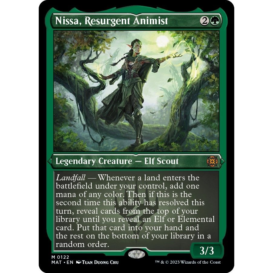 Image for Nissa, Resurgent Animist (Foil Etched) (122) (MAT) - Magic: The Gathering