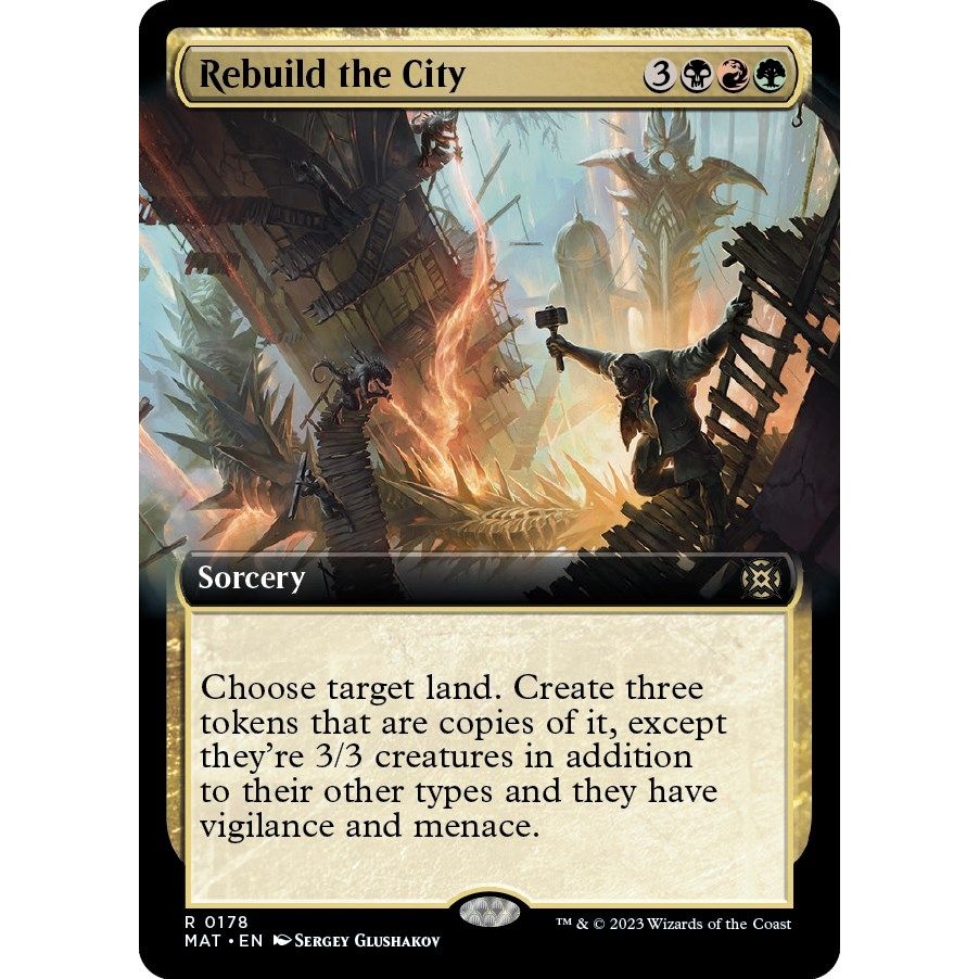 Image for Rebuild the City (Extended Art) (178) (MAT) - Magic: The Gathering