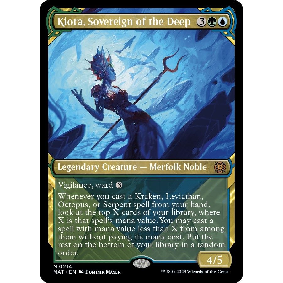 Image for Kiora, Sovereign of the Deep (Halo Foil) (214) (MAT) - Magic: The Gathering