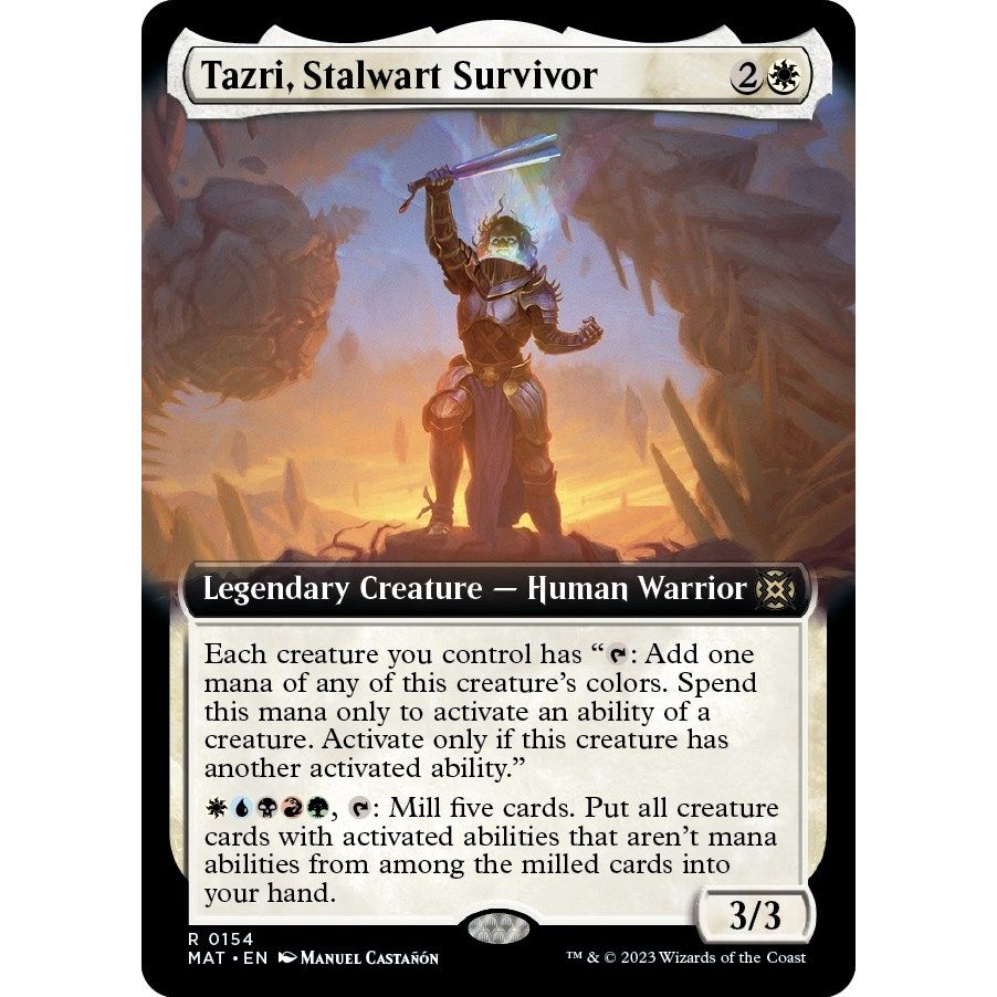 Image for Tazri, Stalwart Survivor (Extended Art) (154) (MAT) - Magic: The Gathering