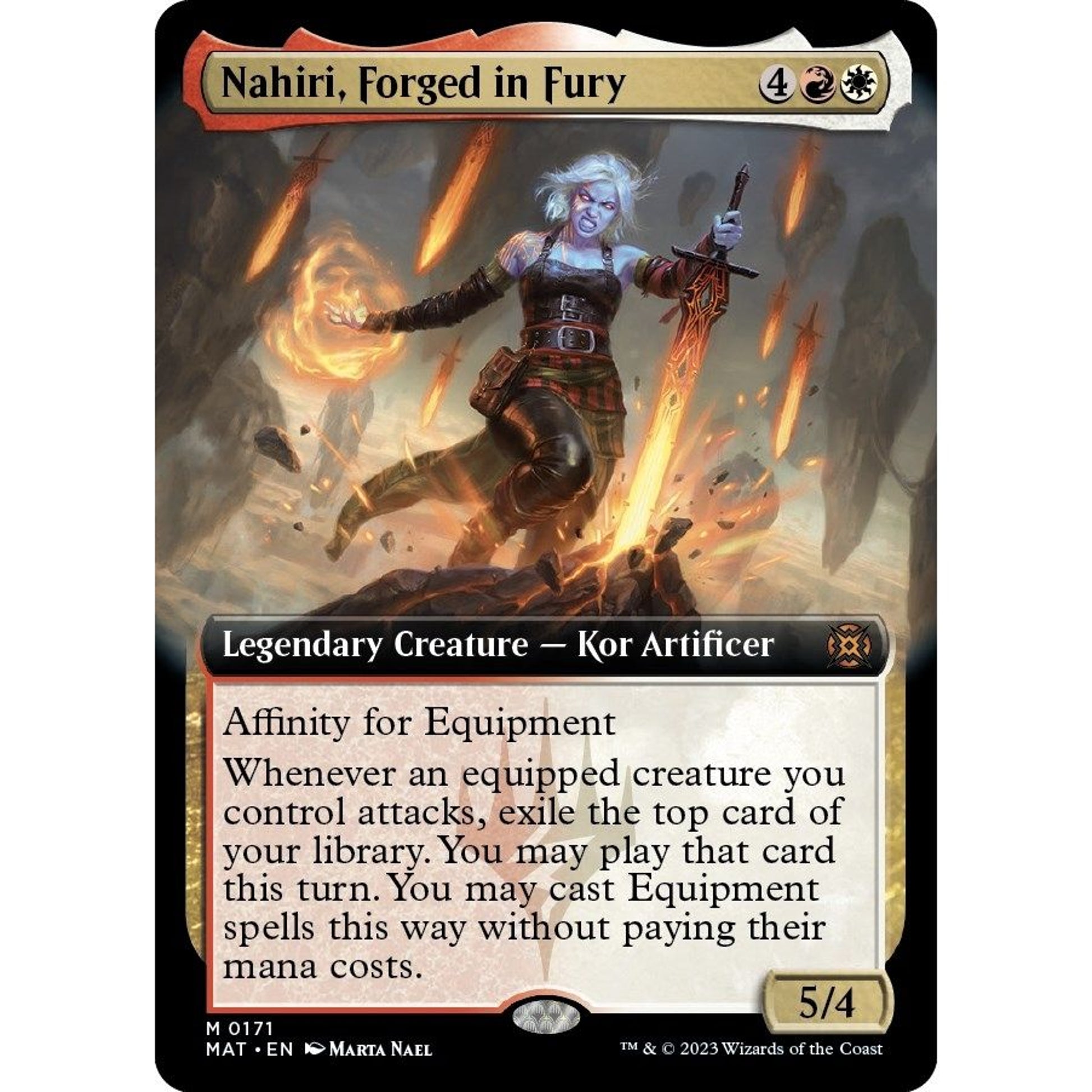 Image for Nahiri, Forged in Fury (Extended Art) (171) (MAT) - Magic: The Gathering
