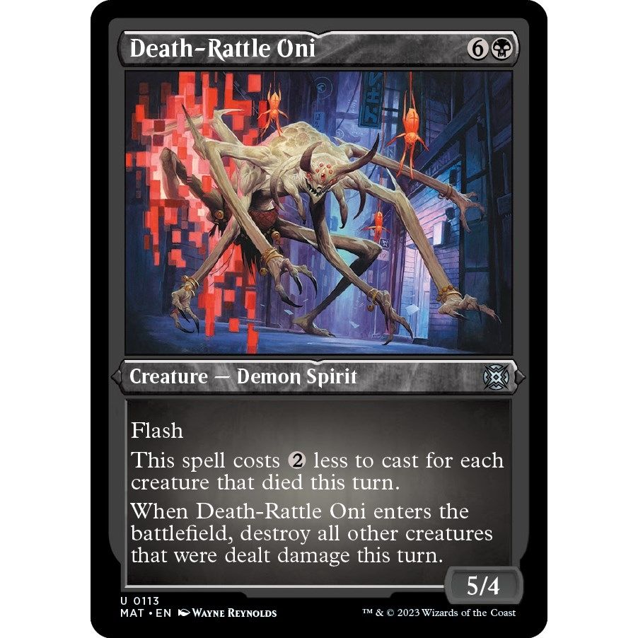 Image for Death-Rattle Oni (Foil Etched) (113) (MAT) - Magic: The Gathering