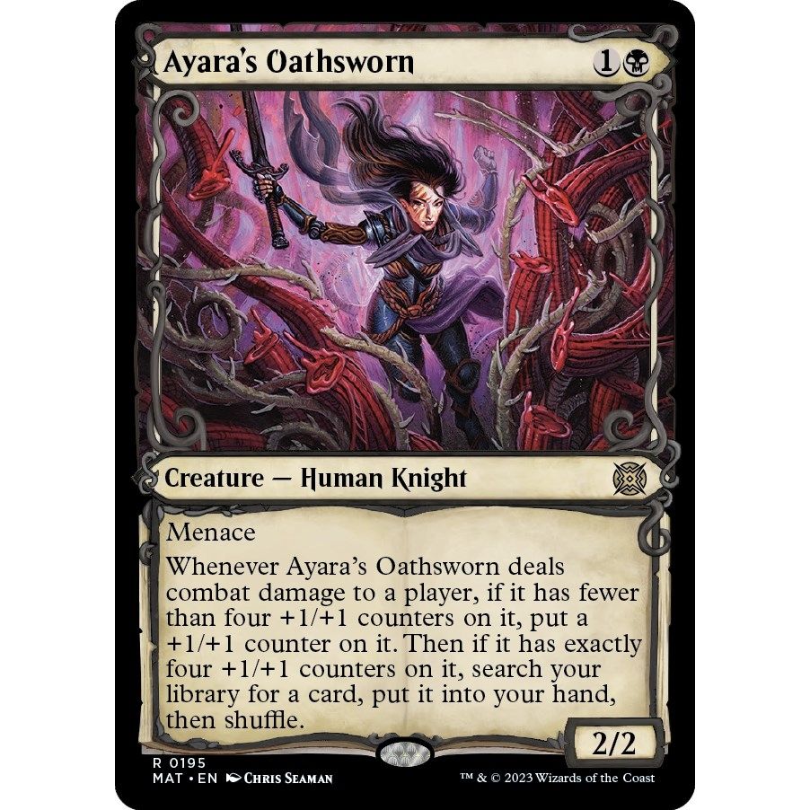 Image for Ayara's Oathsworn (Halo Foil) (195) (MAT) - Magic: The Gathering