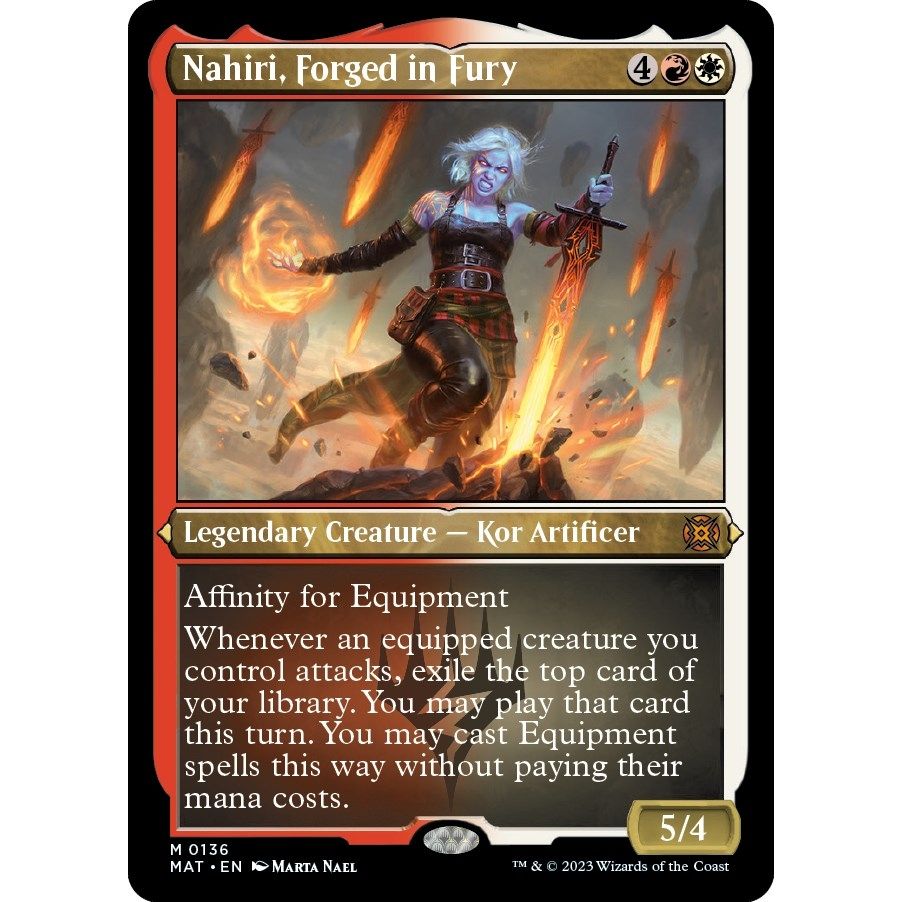 Image for Nahiri, Forged in Fury (Foil Etched) (136) (MAT) - Magic: The Gathering