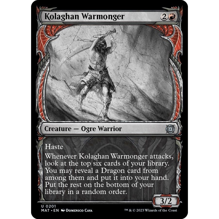 Image for Kolaghan Warmonger (Halo Foil) (201) (MAT) - Magic: The Gathering