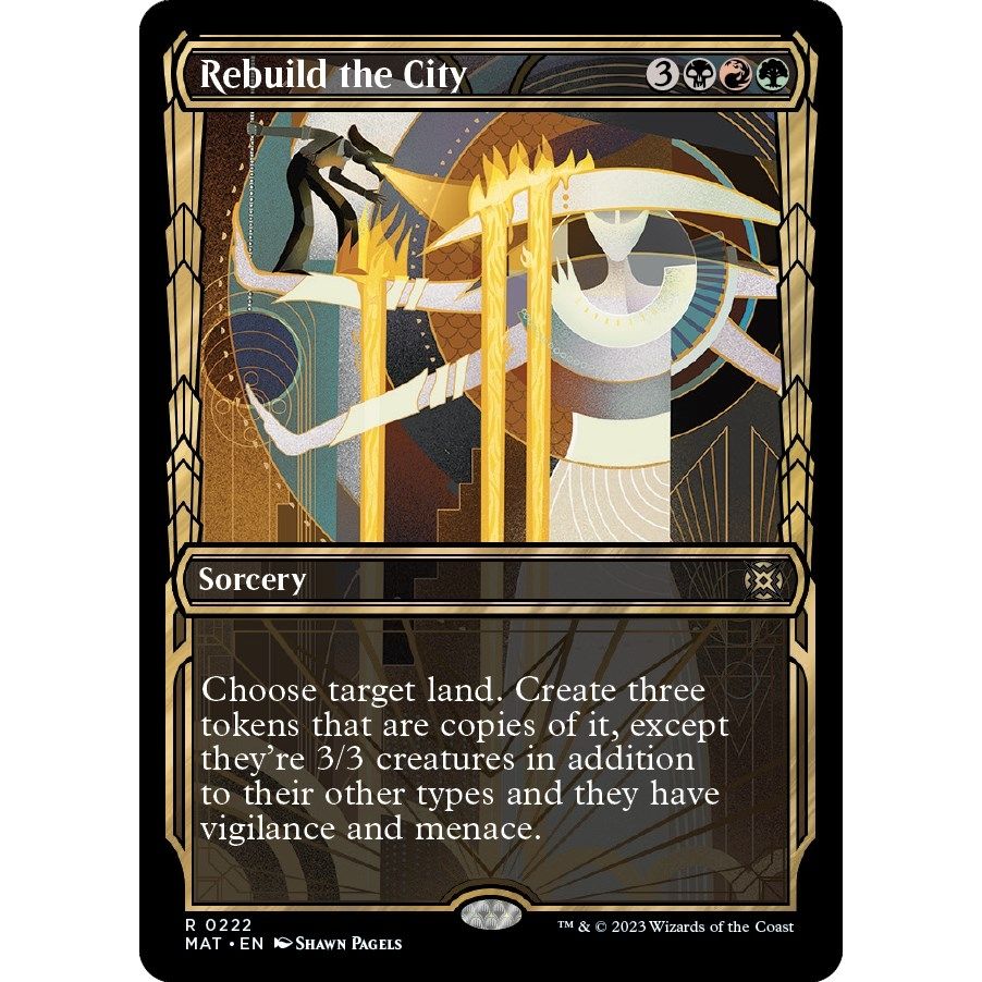 Image for Rebuild the City (Halo Foil) (222) (MAT) - Magic: The Gathering