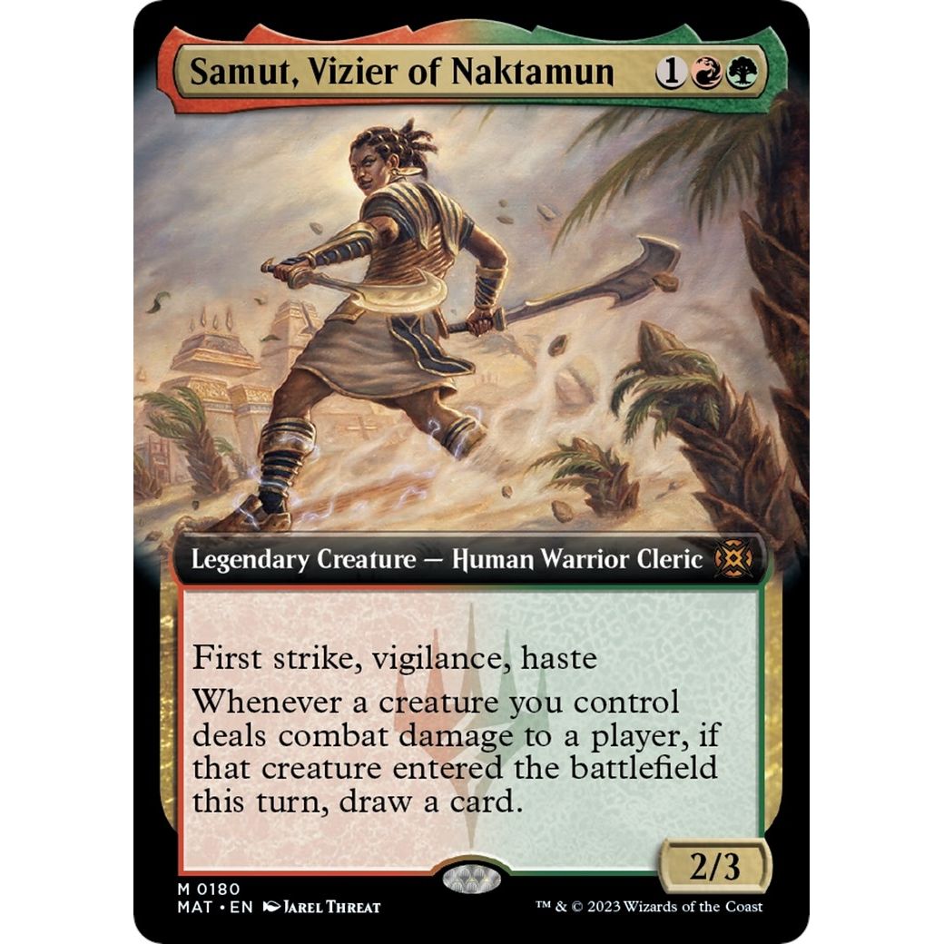 Image for Samut, Vizier of Naktamun (Extended Art) (180) (MAT) - Magic: The Gathering