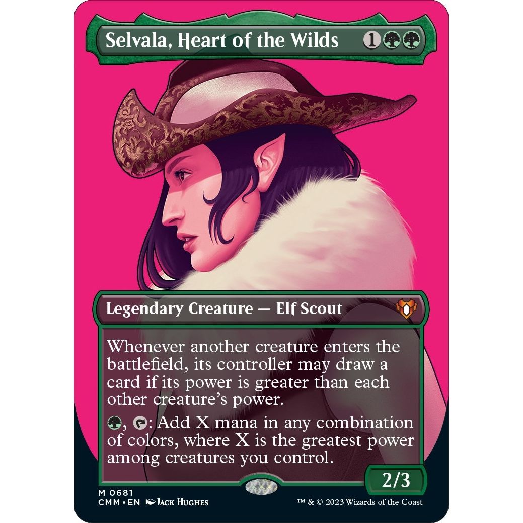 Image for Selvala, Heart of the Wilds (Borderless) (681) (CMM) - Magic: The Gathering