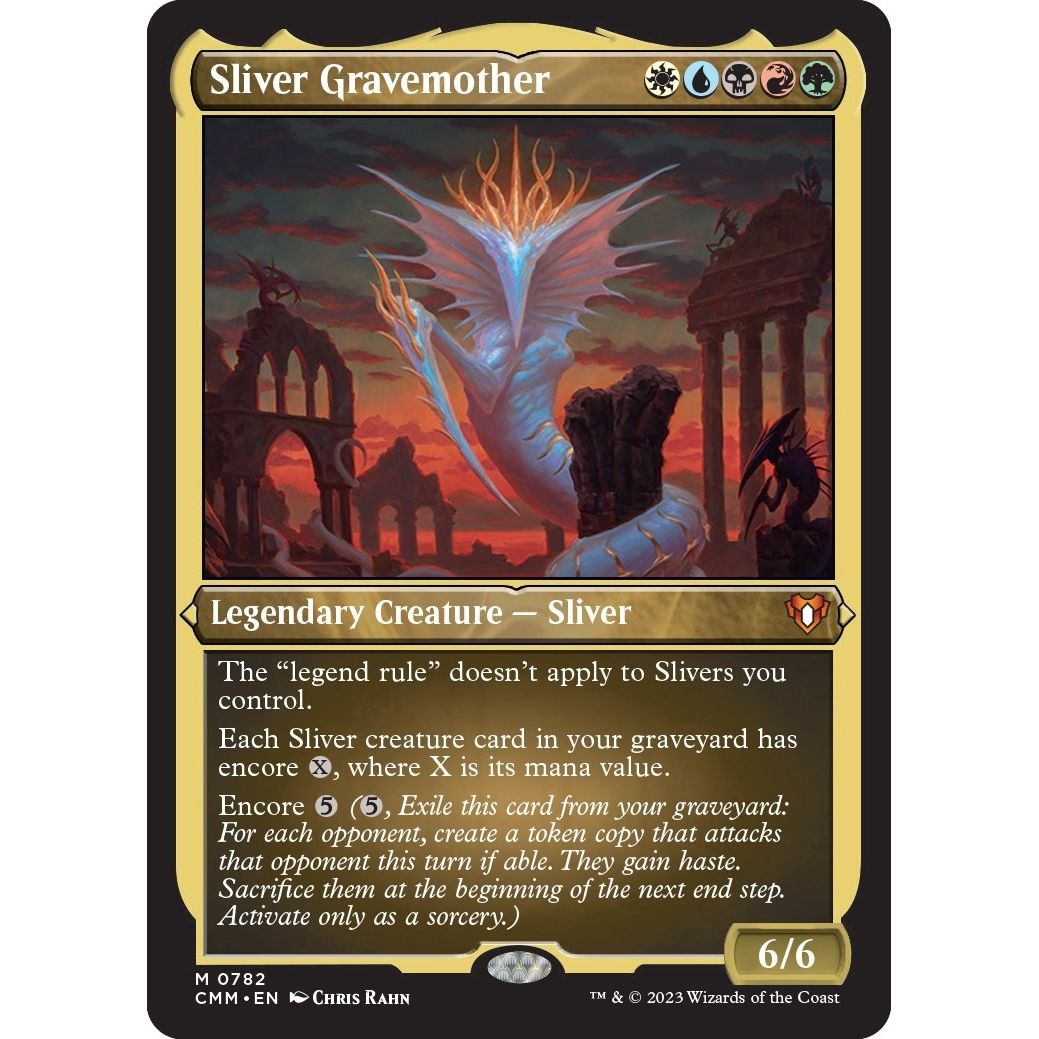 Image for Sliver Gravemother (Display Commander) (Foil Etched) - Thick Stock (782) (CMM) - Magic: The Gathering