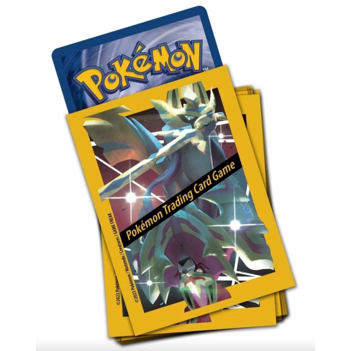 Image for Pokemon TCG: Crown Zenith Premium Figure Collection Card Sleeves - Shiny Zacian & Zamazenta (65-Pack) - Card Sleeves