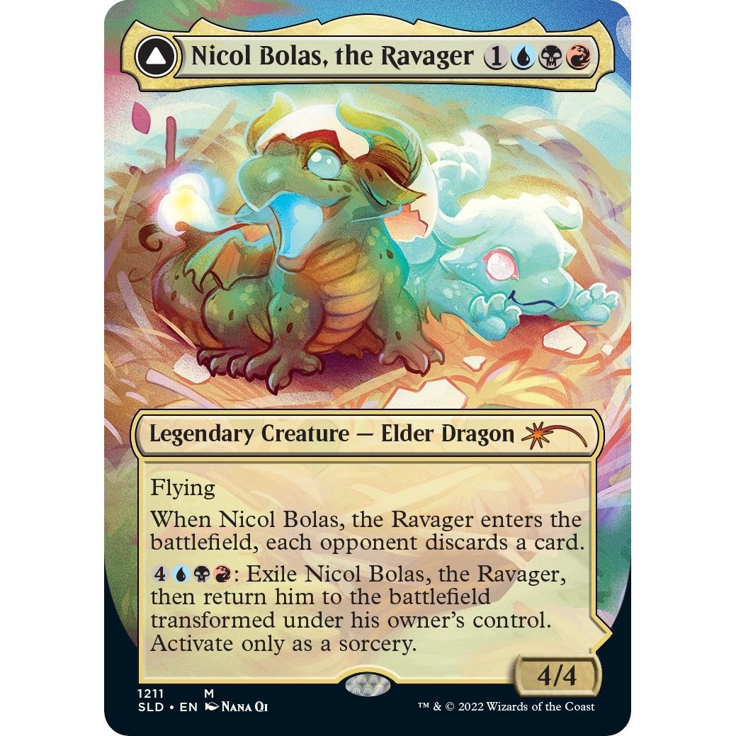 Image for Nicol Bolas, the Ravager (Display Commander) - Thick Stock (1211) (SLD) - Magic: The Gathering