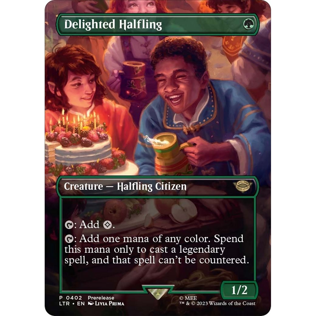 Image for Delighted Halfling (Borderless) (402) (LTR) - Magic: The Gathering