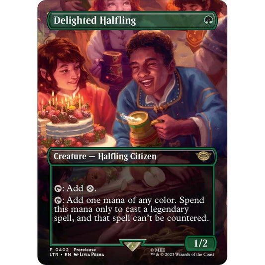 Image for Delighted Halfling (Borderless) (402) (LTR) - Magic: The Gathering