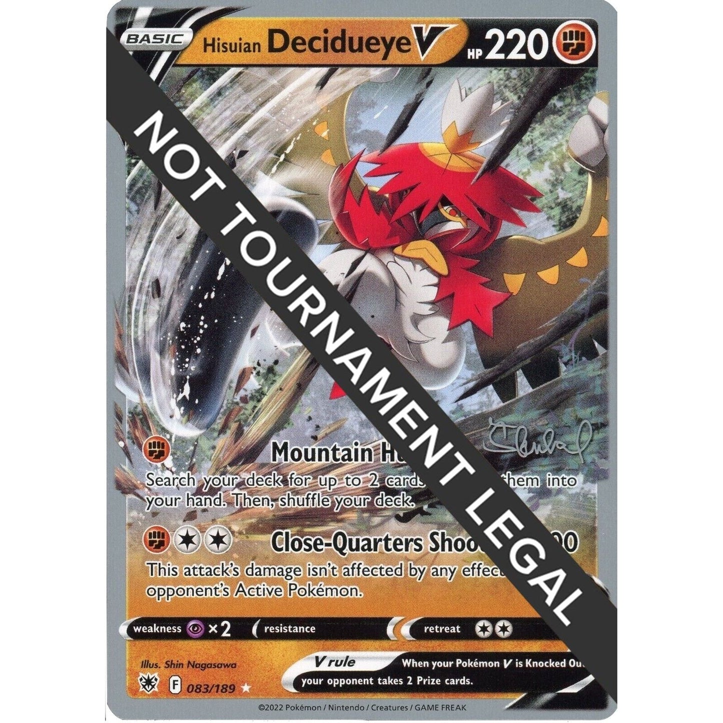 Image for Hisuian Decidueye V - 2022 (Ondrej Skubal) (083/189) (WCD) - Pokemon
