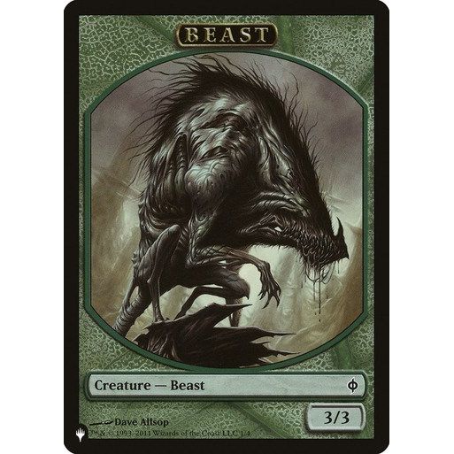 Image for Beast // Emblem - Liliana, Defiant Necromancer Double-Sided Token (1 // 13) (LIST) - Magic: The Gathering