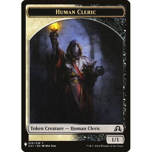 Image for Human Cleric // Emblem - Arlinn, Embraced by the Moon Double-Sided Token (10 // 18) (LIST) - Magic: The Gathering