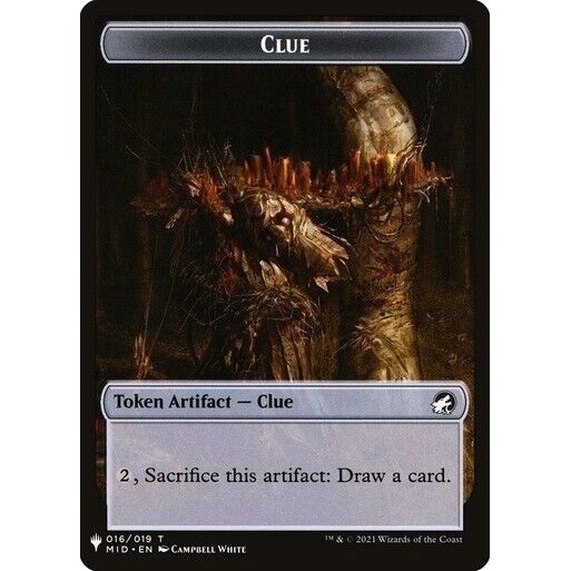 Image for Clue // Golem Double-sided Token (16 // 26) (LIST) - Magic: The Gathering