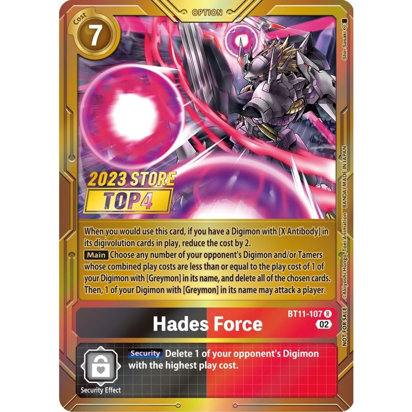 Image for Hades Force (2023 Store Top 4) (BT11-107 R) (BT11) - Digimon Card Game