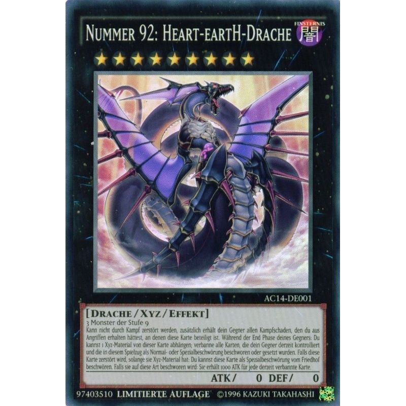 Image for Number 92: Heart-eartH Dragon (German) - "Nummer 92: Heart-eartH-Drache" (AC14-DE001) (AC14) - YuGiOh