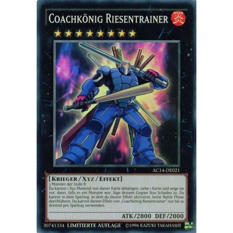 Image for Coach King Giantrainer (German) - "Coachkönig Riesentrainer" (AC14-DE021) (AC14) - YuGiOh