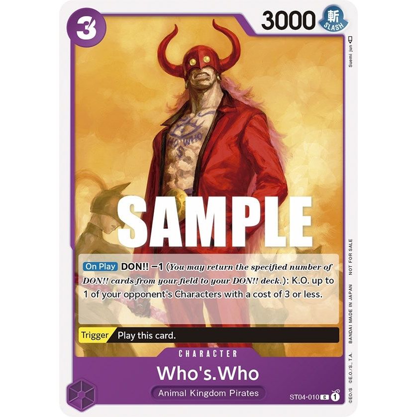 Image for Who's.Who (Tournament Pack Vol. 3) [Participant] (ST04-010) (OP-PR) - One Piece Card Game