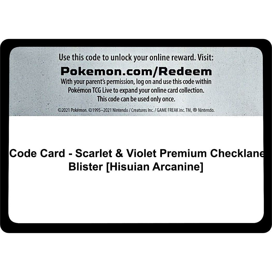 Image for Code Card - Scarlet & Violet Premium Checklane Blister [Hisuian Arcanine] (SVI) - Pokemon