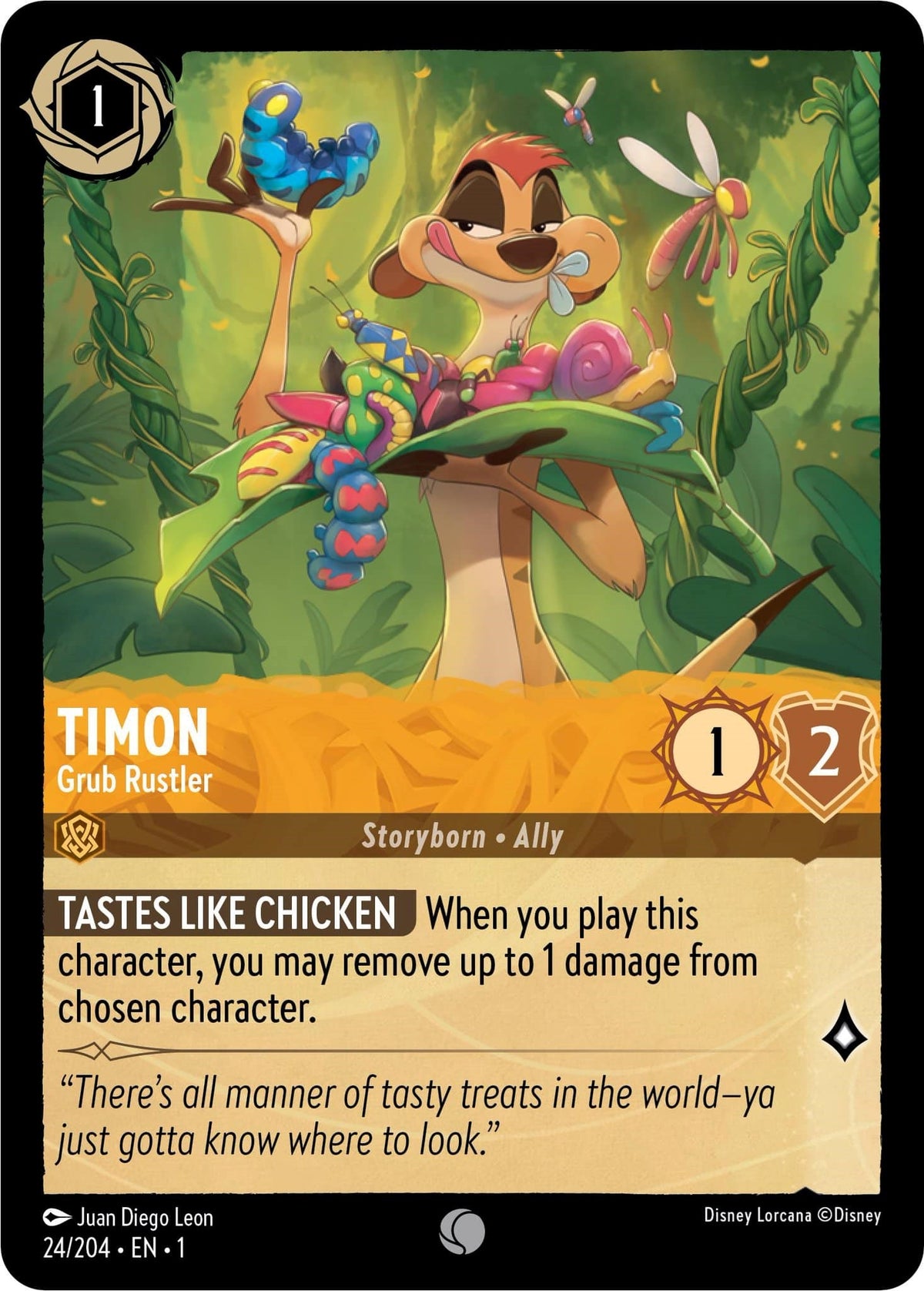 Image for Timon - Grub Rustler (24/204) (1) - Disney Lorcana