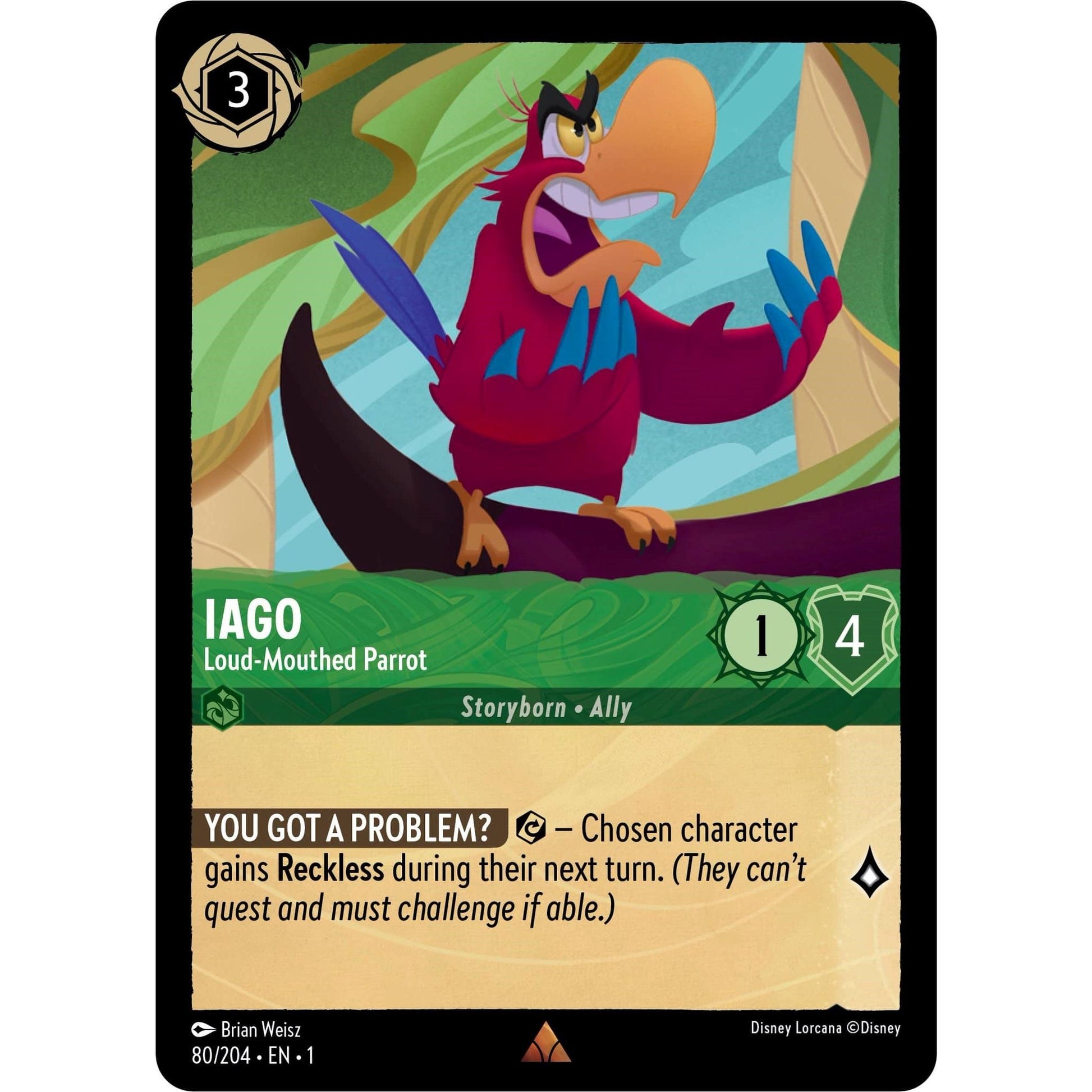 Image for Iago - Loud-Mouthed Parrot (80/204) (1) - Disney Lorcana