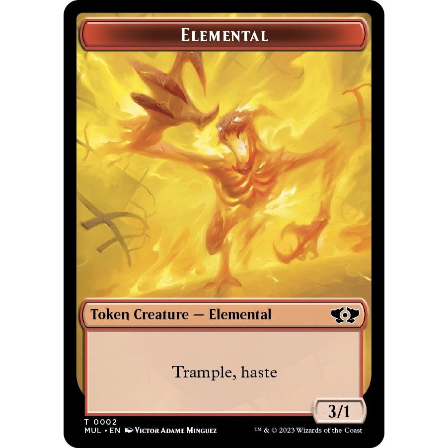 Image for Elemental (0002) // Emblem - Teferi's Talent Double-Sided Token (2 // 44) (MOC) - Magic: The Gathering