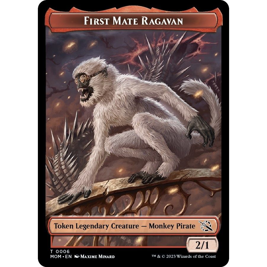 Image for First Mate Ragavan // Emblem - Teferi's Talent Double-Sided Token (6 // 44) (MOC) - Magic: The Gathering