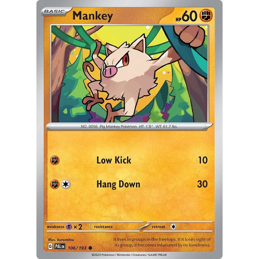 Image for Mankey (106/193) (PAL) - Pokemon