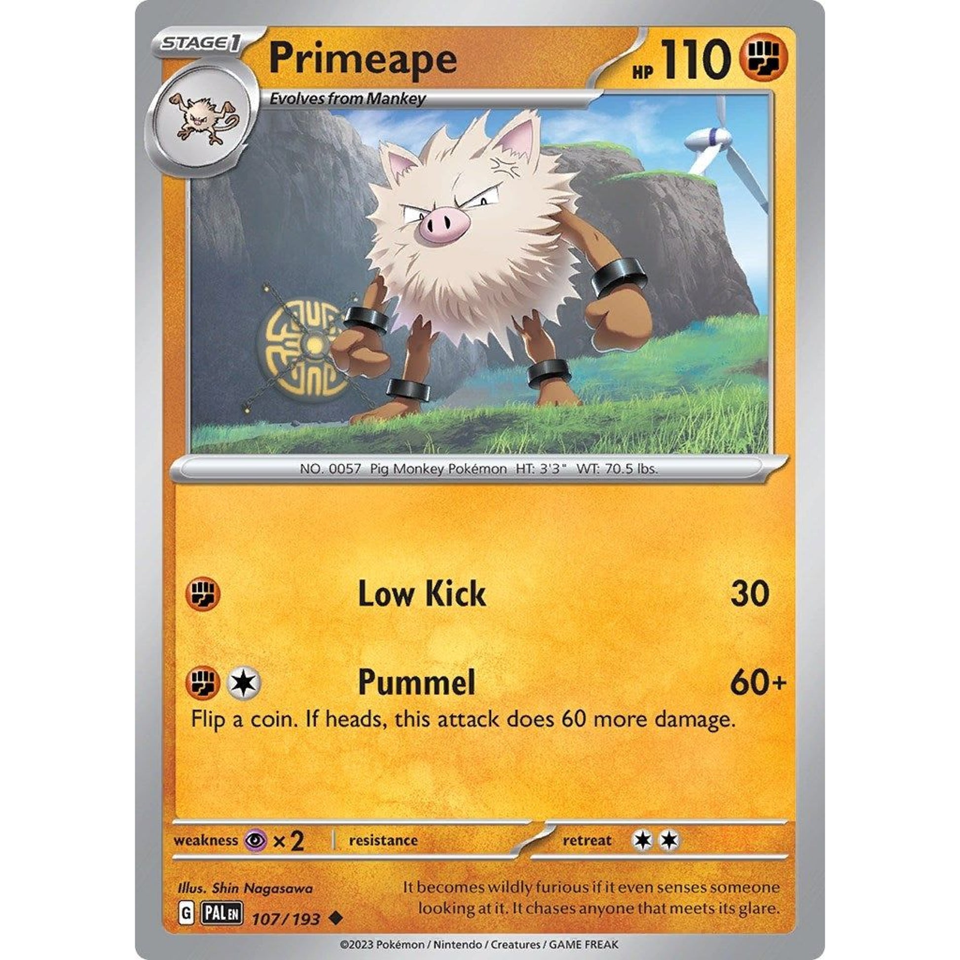Image for Primeape (107/193) (PAL) - Pokemon