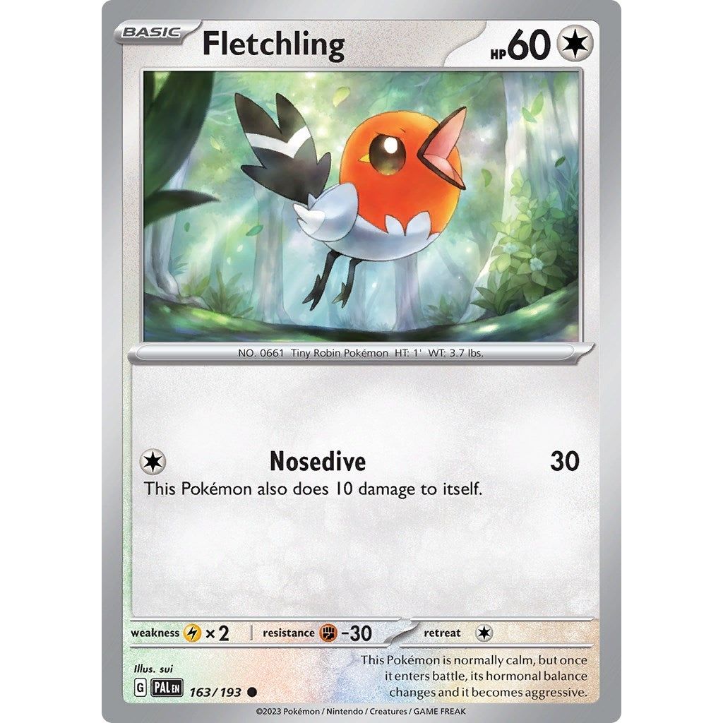 Image for Fletchling (163/193) (PAL) - Pokemon