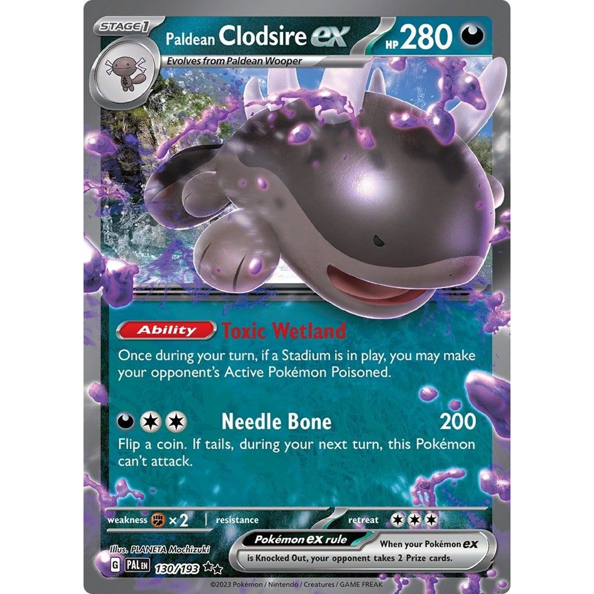 Image for Paldean Clodsire ex (130/193) (PAL) - Pokemon