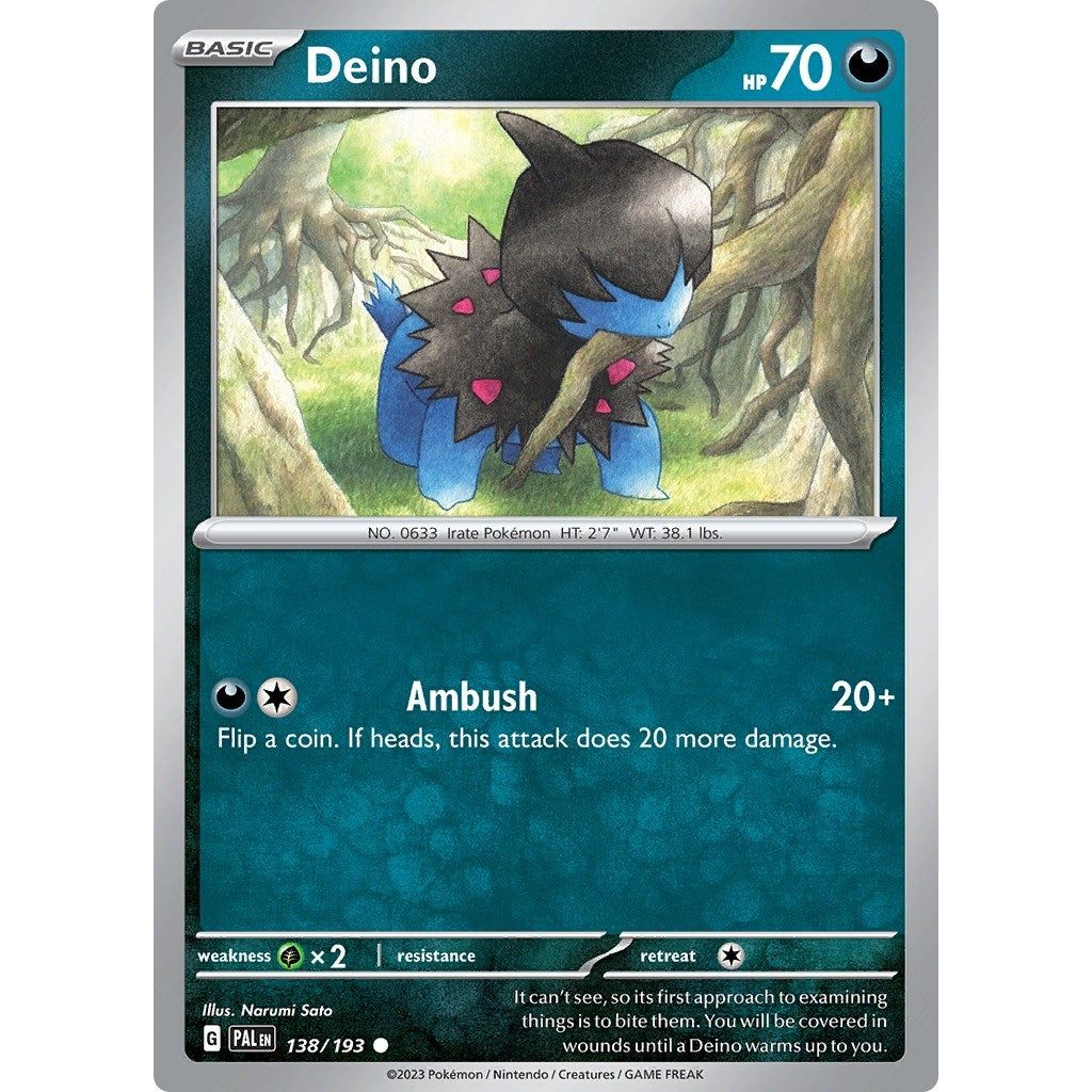 Image for Deino (138/193) (PAL) - Pokemon