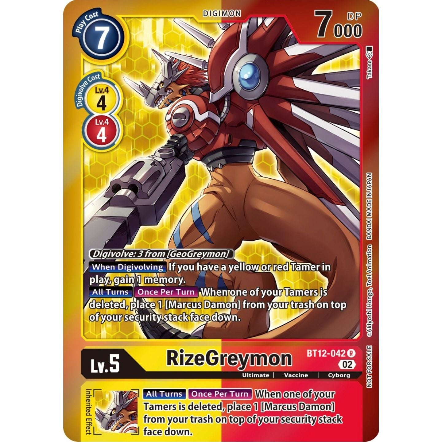 Image for RizeGreymon (Tamer Party -Special-) (BT12-042 R) (BT12) - Digimon Card Game