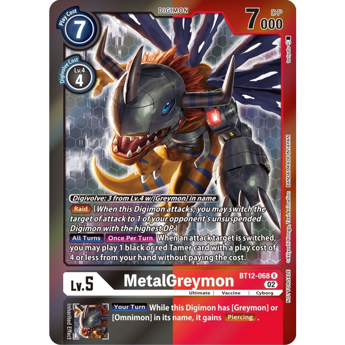 Image for MetalGreymon (Tamer Party -Special-) (BT12-068 R) (BT12) - Digimon Card Game