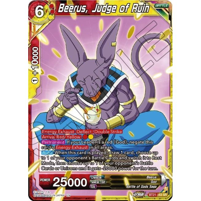 Image for Beerus, Judge of Ruin (BT21-143) (BT21) - Dragon Ball Super: Masters