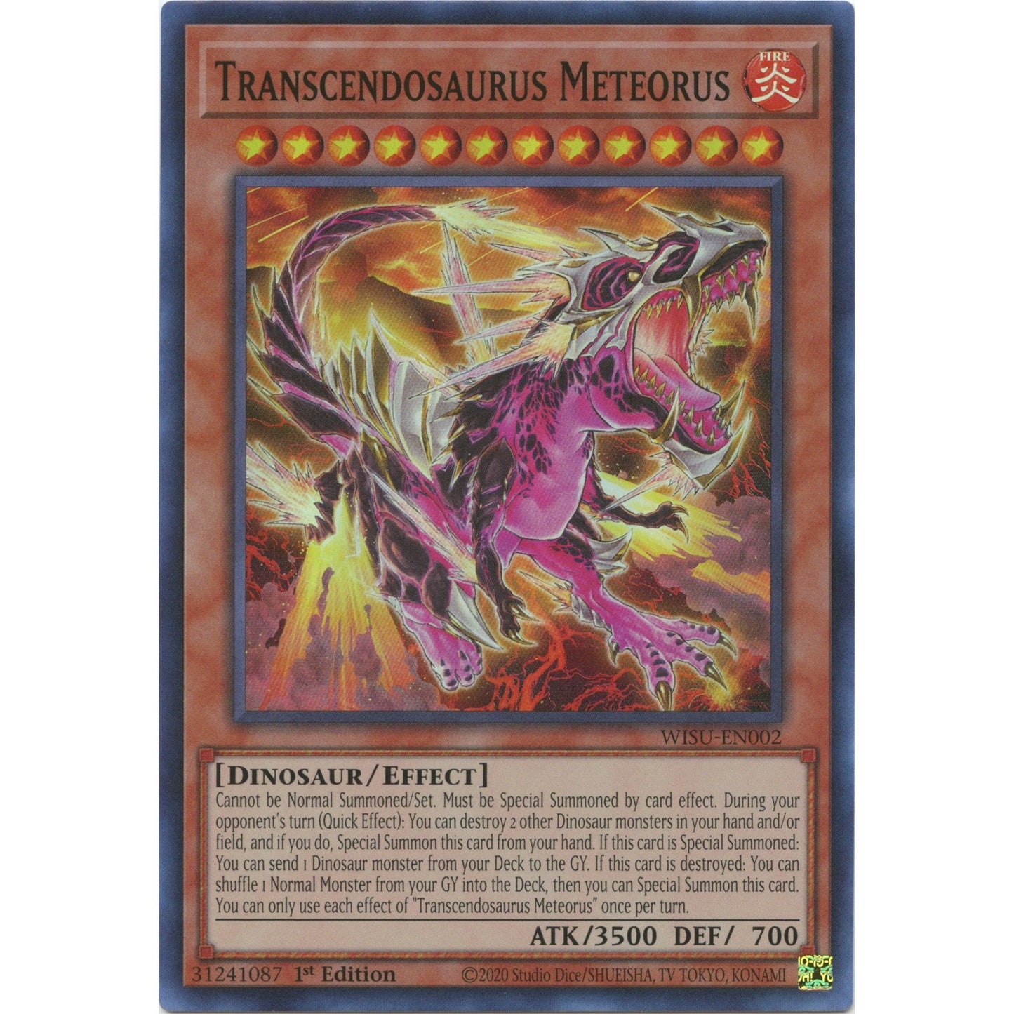 Image for Transcendosaurus Meteorus (WISU-EN002) (WISU) - YuGiOh
