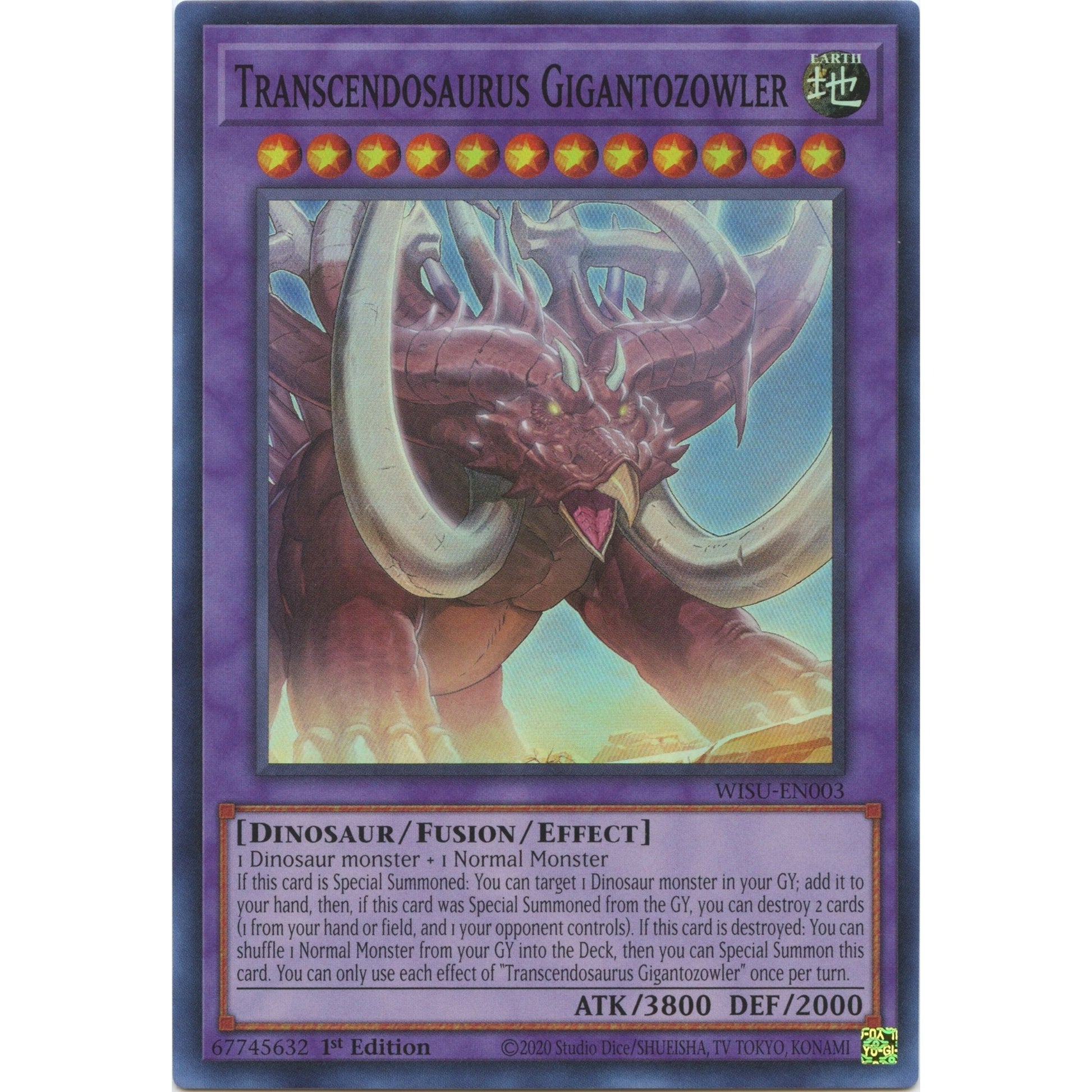 Image for Transcendosaurus Gigantozowler (WISU-EN003) (WISU) - YuGiOh