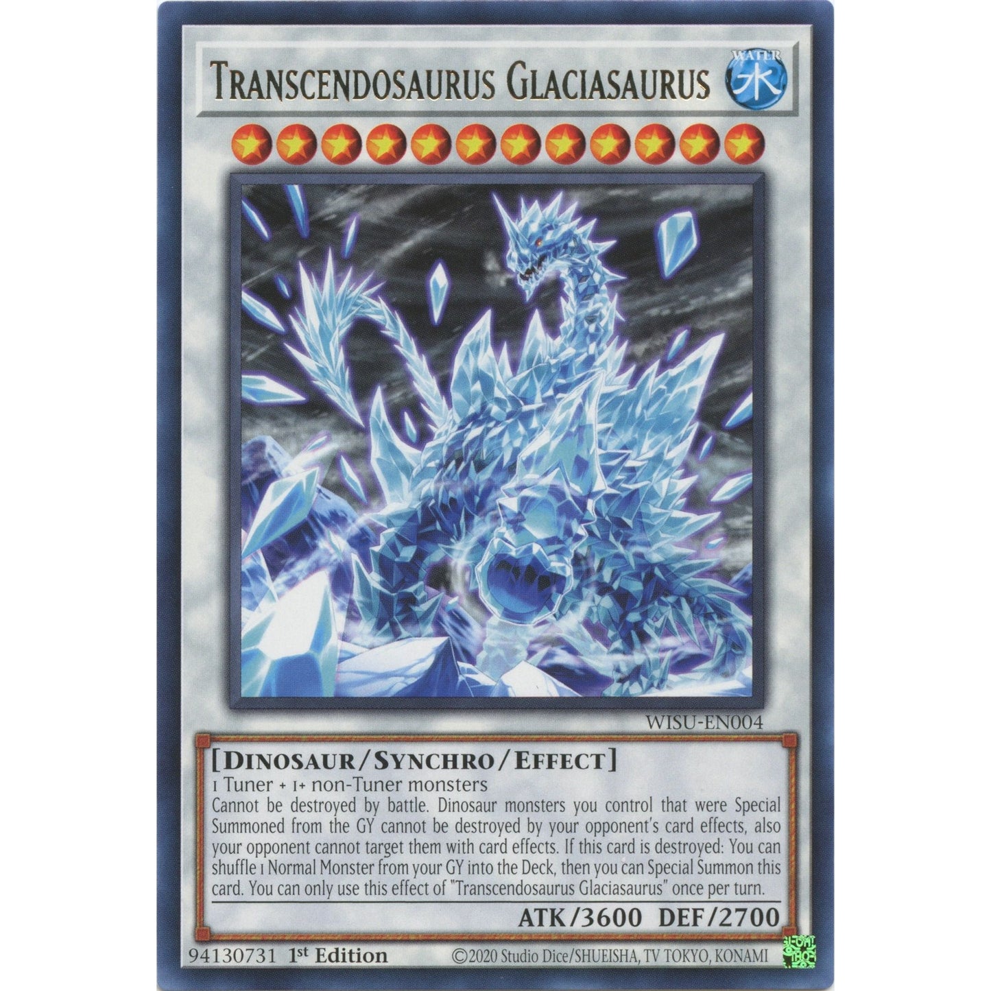 Image for Transcendosaurus Glaciasaurus (WISU-EN004) (WISU) - YuGiOh