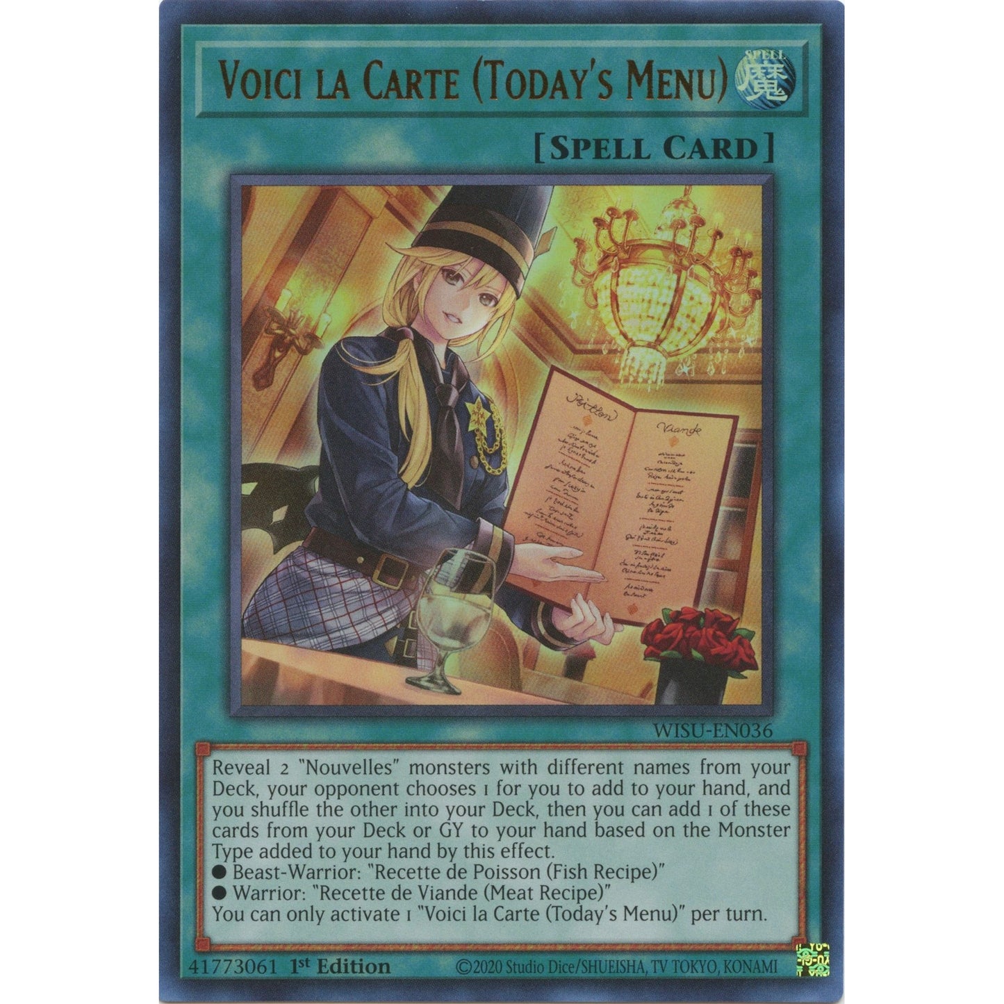 Image for Voici la Carte (Today's Menu) (WISU-EN036) (WISU) - YuGiOh