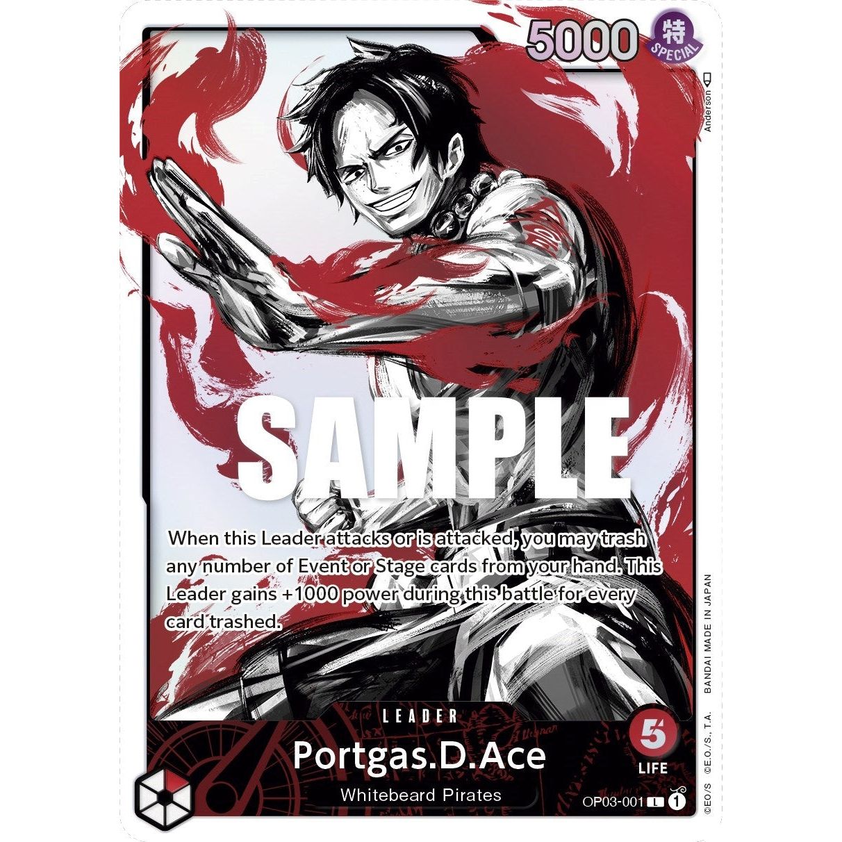 Image for Portgas.D.Ace (Alternate Art) (OP03-001) (OP03) - One Piece Card Game