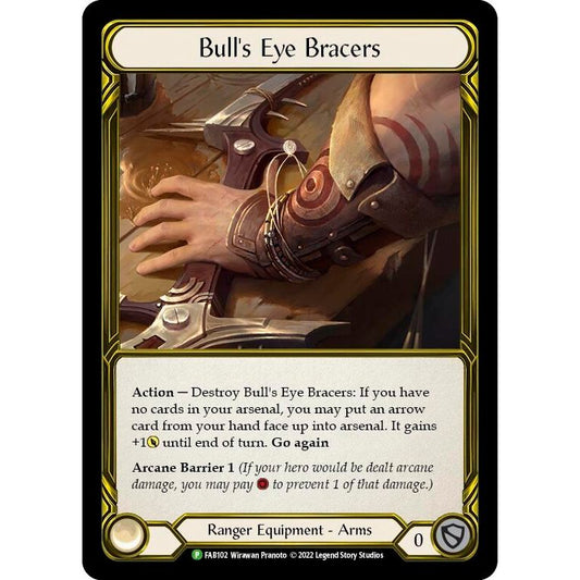 Image for Bull's Eye Bracers - FAB102 (FAB102) (PR) - Flesh and Blood TCG